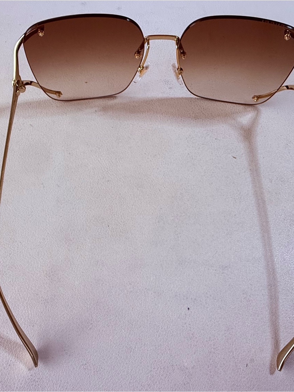 NEW Gucci GG0646S 002 Gucci-Logo Sunglasses Women's Gold/Brown Gradient 60mm - Picture 6 of 12